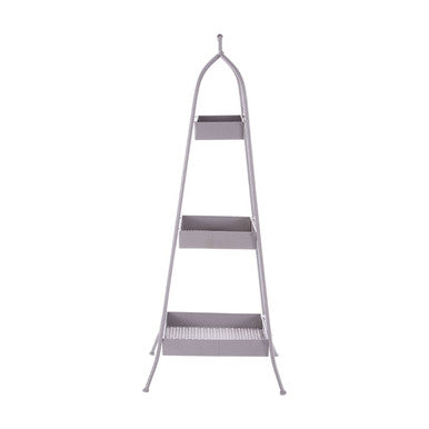 Orsina Lexa Grey Metal Storage Rack – Slim A-Frame Minimalist Organizer