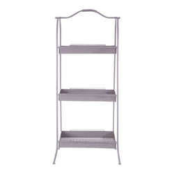 Orsina Lexa Grey Metal Storage Rack – Slim A-Frame Minimalist Organizer