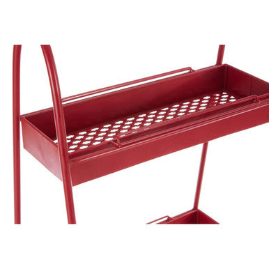 Orsina Lexa Red Metal Storage Rack – Slim A-Frame Shelving Unit