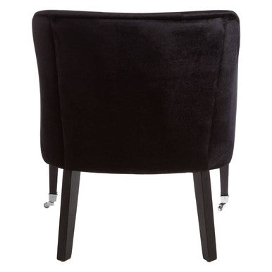 Orsina Darwin Black Velvet Accent Chair – Tufted Modern Armchair
