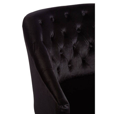 Orsina Darwin Black Velvet Accent Chair – Tufted Modern Armchair