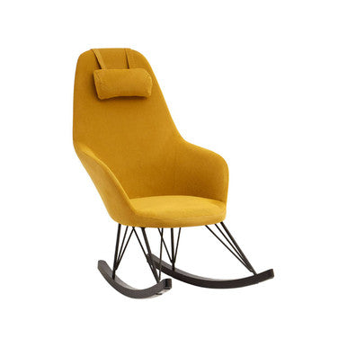 Orsina Kolding Yellow Rocking Chair – Scandinavian Oak & Metal