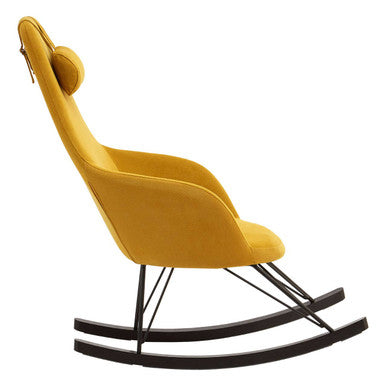 Orsina Kolding Yellow Rocking Chair – Scandinavian Oak & Metal