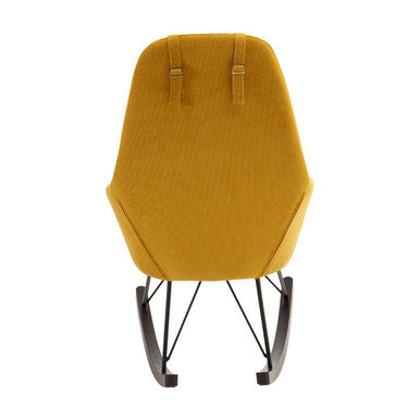Orsina Kolding Yellow Rocking Chair – Scandinavian Oak & Metal