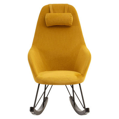 Orsina Kolding Yellow Rocking Chair – Scandinavian Oak & Metal