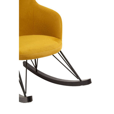 Orsina Kolding Yellow Rocking Chair – Scandinavian Oak & Metal
