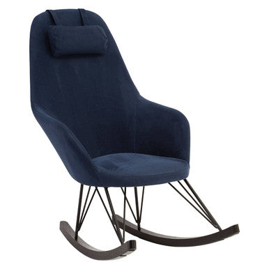 Orsina Kolding Blue Fabric Rocking Chair – Modern Upholstered Rocker