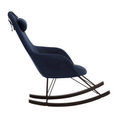 Orsina Kolding Blue Fabric Rocking Chair – Modern Upholstered Rocker