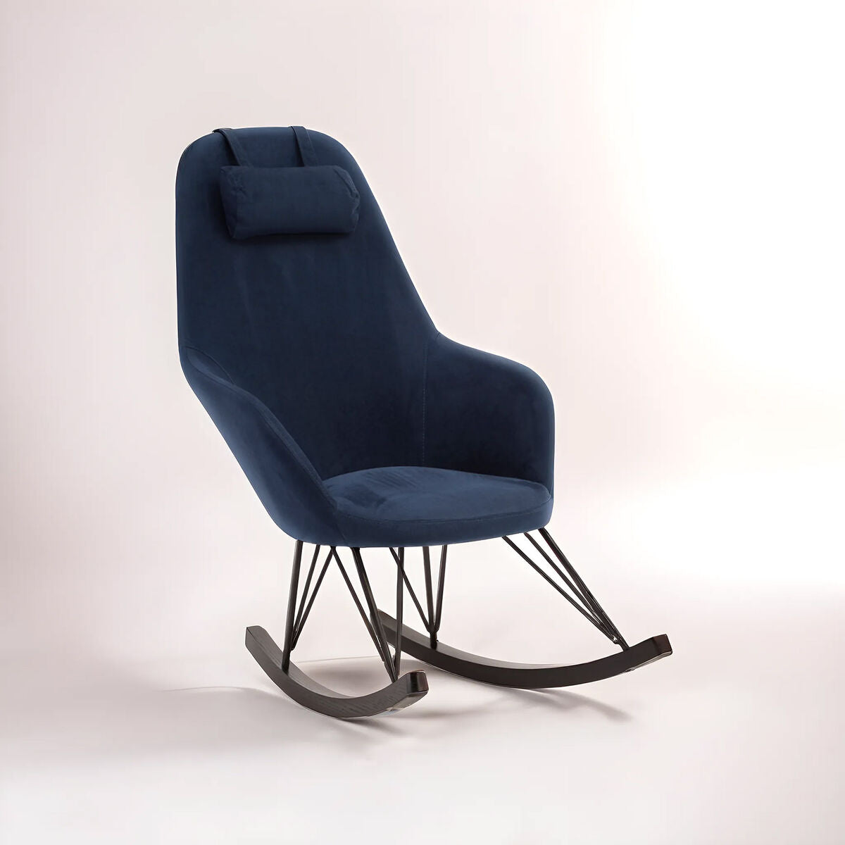 Orsina Kolding Blue Fabric Rocking Chair – Modern Upholstered Rocker