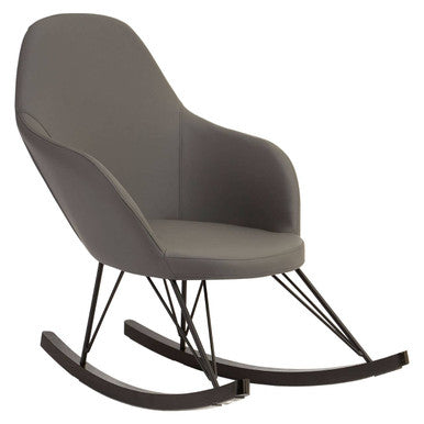 Orsina Kolding Dark Grey Rocking Chair – Modern Oak & Metal Base