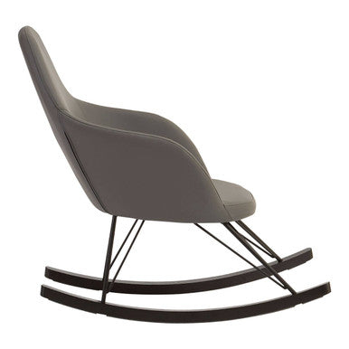 Orsina Kolding Dark Grey Rocking Chair – Modern Oak & Metal Base