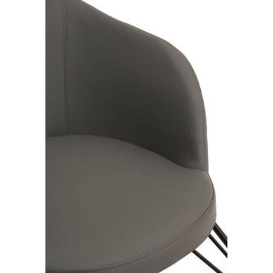 Orsina Kolding Dark Grey Rocking Chair – Modern Oak & Metal Base
