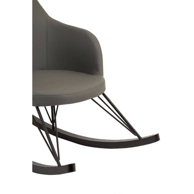 Orsina Kolding Dark Grey Rocking Chair – Modern Oak & Metal Base