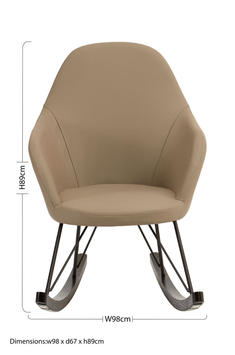 Orsina Kolding Rocking Chair – Light Grey Scandi Modern Armchair