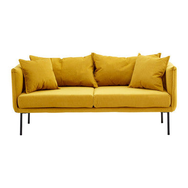 Orsina Kolding 2 Seater Yellow Sofa | Modern Fabric Loveseat