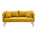 Orsina Kolding 2 Seater Yellow Sofa | Modern Fabric Loveseat