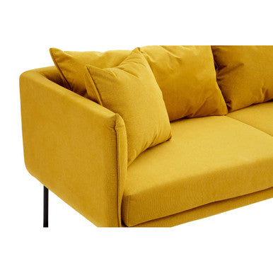Orsina Kolding 2 Seater Yellow Sofa | Modern Fabric Loveseat