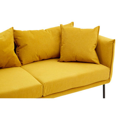 Orsina Kolding 2 Seater Yellow Sofa | Modern Fabric Loveseat