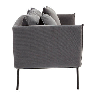 Orsina Kolding 2 Seater Grey Sofa – Modern Fabric Minimalist Couch