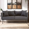 Orsina Kolding 2 Seater Grey Sofa – Modern Fabric Minimalist Couch
