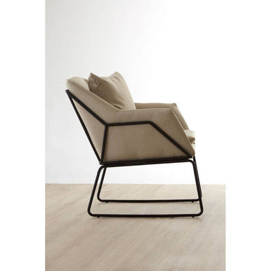 Orsina Stockholm Stone Armchair | Scandinavian Fabric Accent Chair