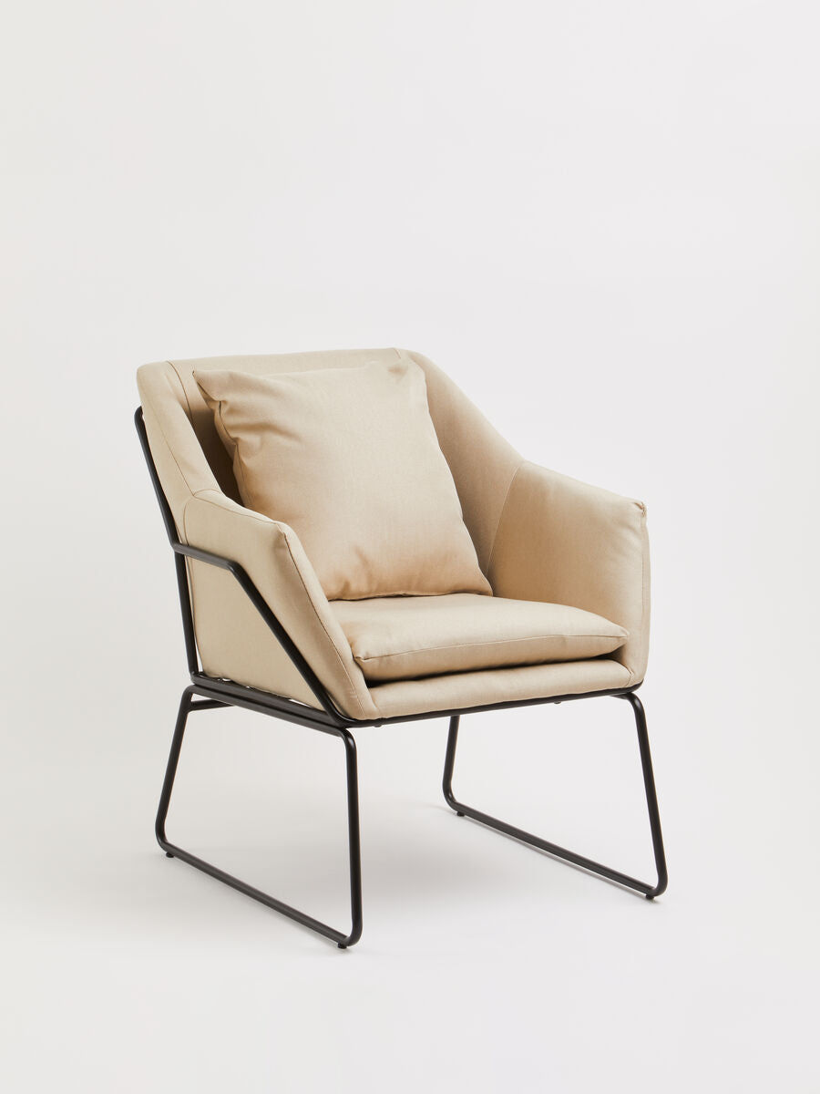 Orsina Stockholm Stone Armchair | Scandinavian Fabric Accent Chair