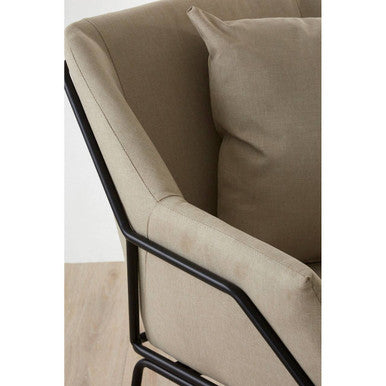 Orsina Stockholm Stone Armchair | Scandinavian Fabric Accent Chair