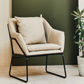 Orsina Stockholm Stone Armchair | Scandinavian Fabric Accent Chair
