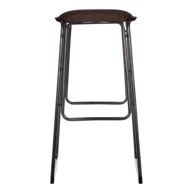 Orsina Dalston Mocha Bar Stool – Industrial Gunmetal Metal Legs