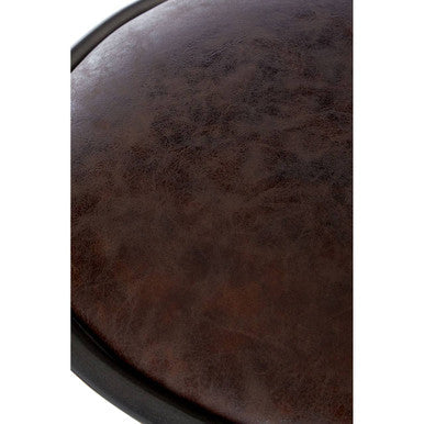 Orsina Dalston Mocha Bar Stool – Industrial Gunmetal Metal Legs