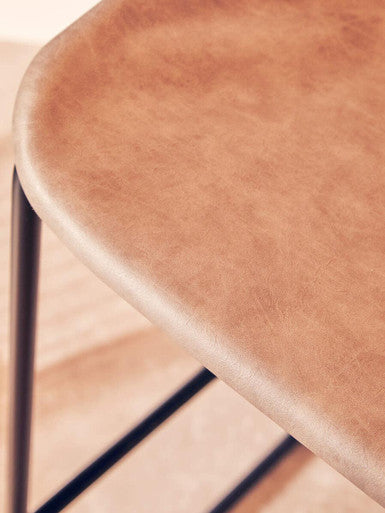 Orsina Dalston Ash Bar Chair – Modern Wood Stool with Angled Legs