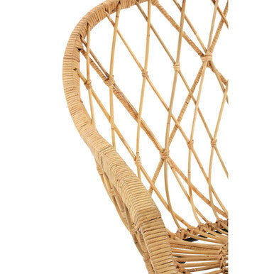 Orsina Java Rattan Accent Chair – Natural Weave with Black Legs