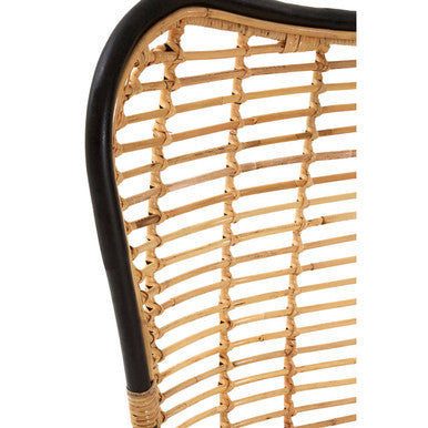 Orsina Java Natural Rattan Wingback Chair – Handwoven Accent Seating
