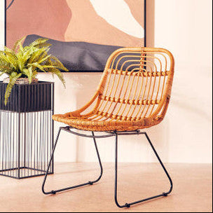 Orsina Java Tiger Rattan Accent Chair – Woven Modern Lounge Seating