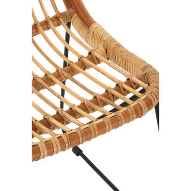 Orsina Java Tiger Rattan Accent Chair – Woven Modern Lounge Seating