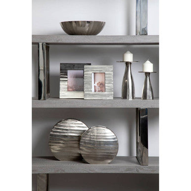 Orsina Ulmus Grey Elm Wood 4 Tier Bookshelf | Modern Hairpin Shelving