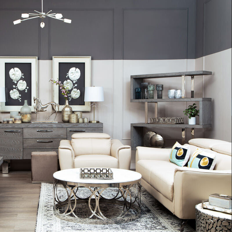 Orsina Ulmus Grey Elm Wood 4 Tier Bookshelf | Modern Hairpin Shelving