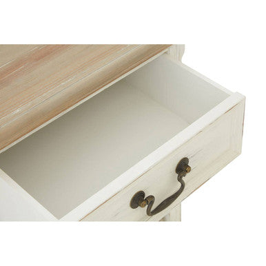 Orsina Hendra Storage Cabinet – Weathered White with 6 Willow Baskets