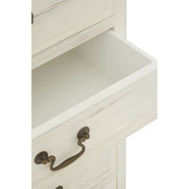 Orsina Hendra Antique Style 7 Drawer Chest – Natural and Cream Wood