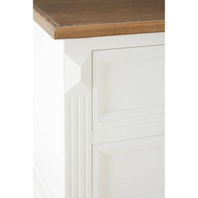 Orsina Hardwick Coffee Table – Fir Wood Top with 3 Storage Drawers