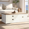 Orsina Hardwick Coffee Table – Fir Wood Top with 3 Storage Drawers