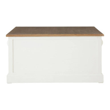 Orsina Hardwick Square Coffee Table – Fir Wood Top with 3 Drawers
