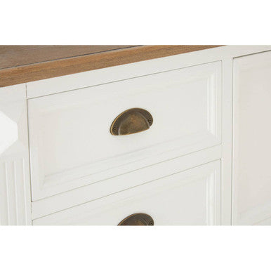 Orsina Hardwick Square Coffee Table – Fir Wood Top with 3 Drawers