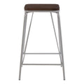 Orsina District Industrial Bar Stool - Grey Metal and Elm Wood