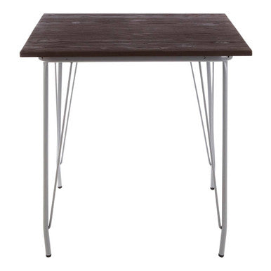 Orsina District Elm Wood Dining Table | Grey Metal Industrial Frame