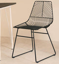 Orsina District Small Black Metal Wire Chair – Industrial Modern Seating