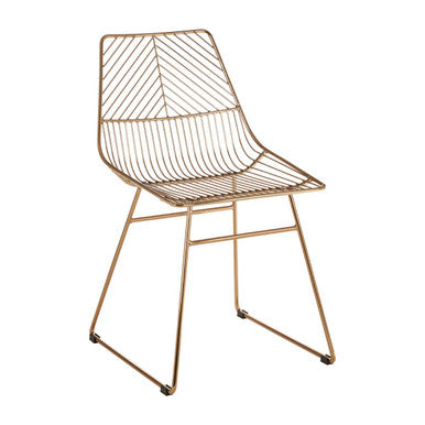Orsina District Gold Wire Chair – Modern Metal Sculptural Seating