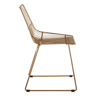 Orsina District Gold Wire Chair – Modern Metal Sculptural Seating