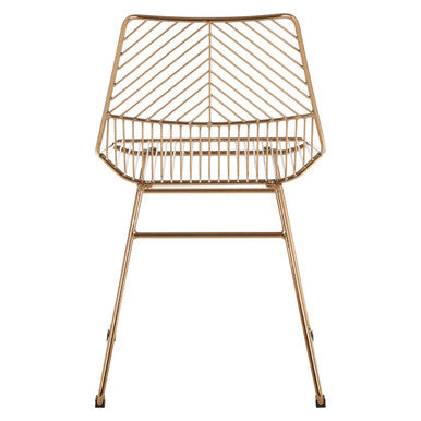 Orsina District Gold Wire Chair – Modern Metal Sculptural Seating