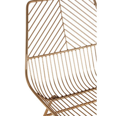 Orsina District Gold Wire Chair – Modern Metal Sculptural Seating